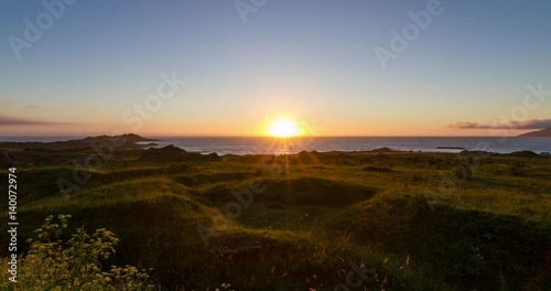 Time lapse. Midnight Sun, Loften, Norway.