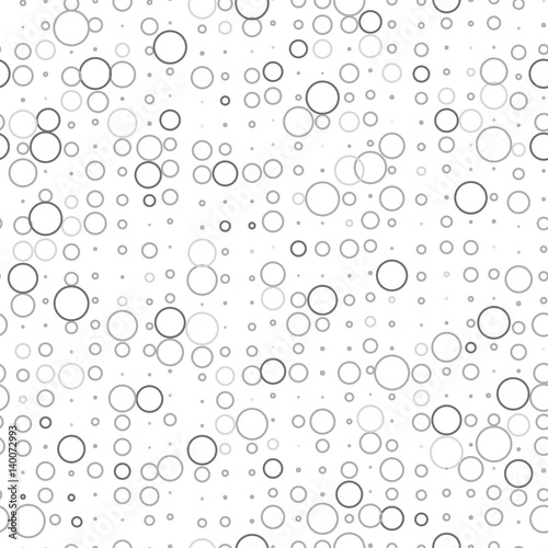 Seamless geometric black and white ornament generated by random circles