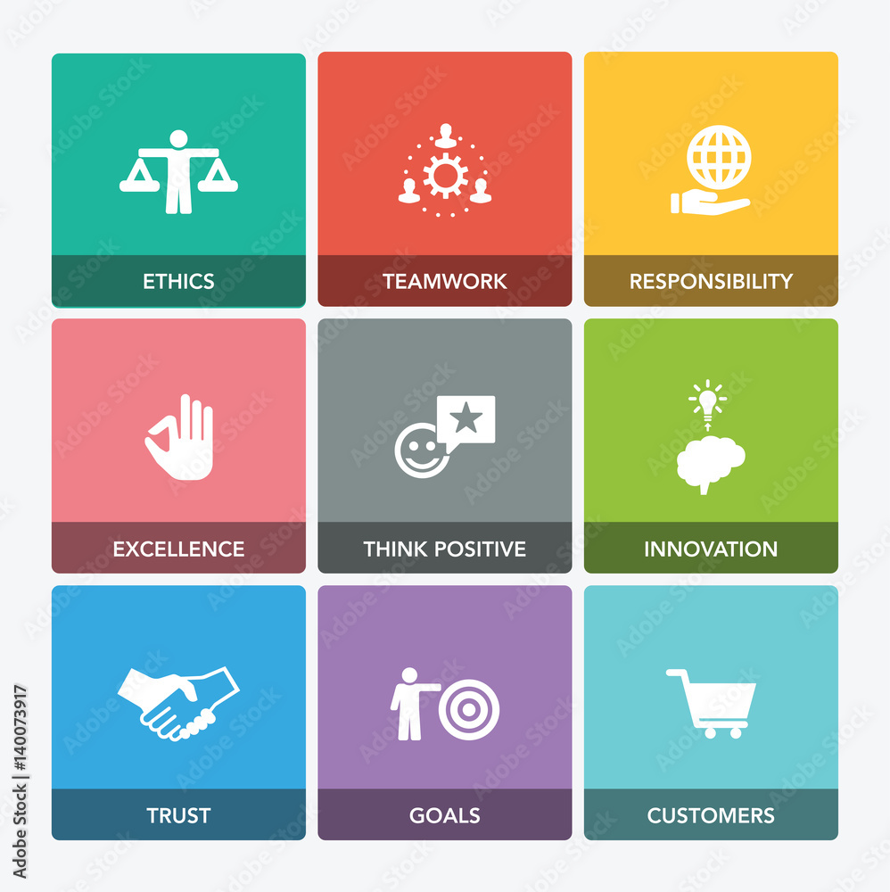 CORE VALUES ICON SET CORE VALUES ICON SET