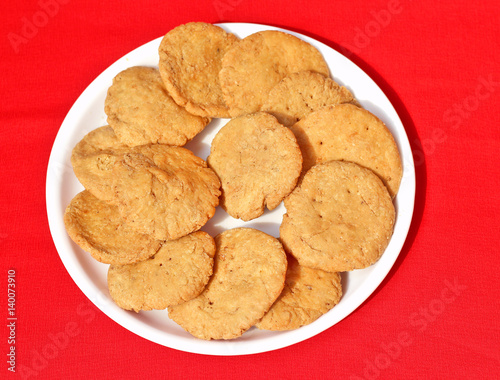Delicious Tasty and Yummy Indian Mathari made with fine wheat flour, a traditional snack of Indian homes.