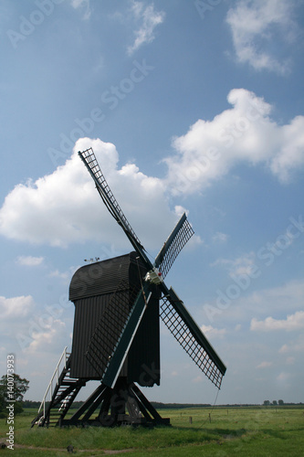 Old windmill in the forress village of Bourtange photo