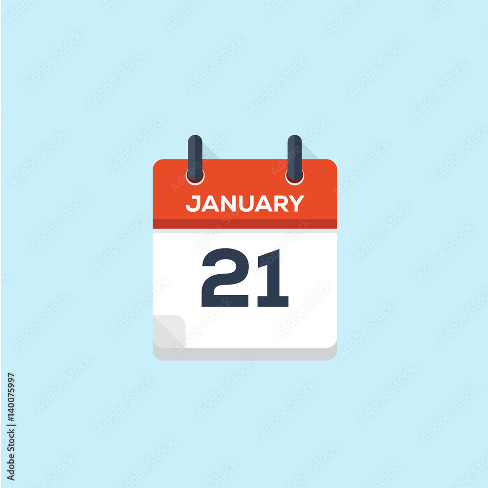 21. january calendar, vector illustration 21. january calendar, vector illustration