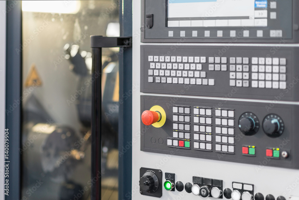 Automated CNC toolroom lathe with control console Automated CNC toolroom lathe with control console