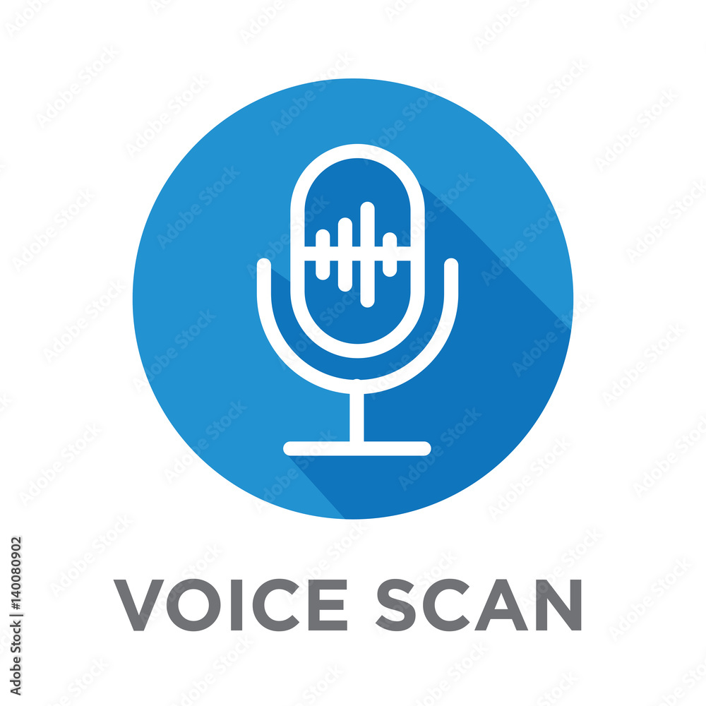 Voiceover or Voice Command Icon with Sound Wave Images Voiceover or Voice Command Icon with Sound Wave Images