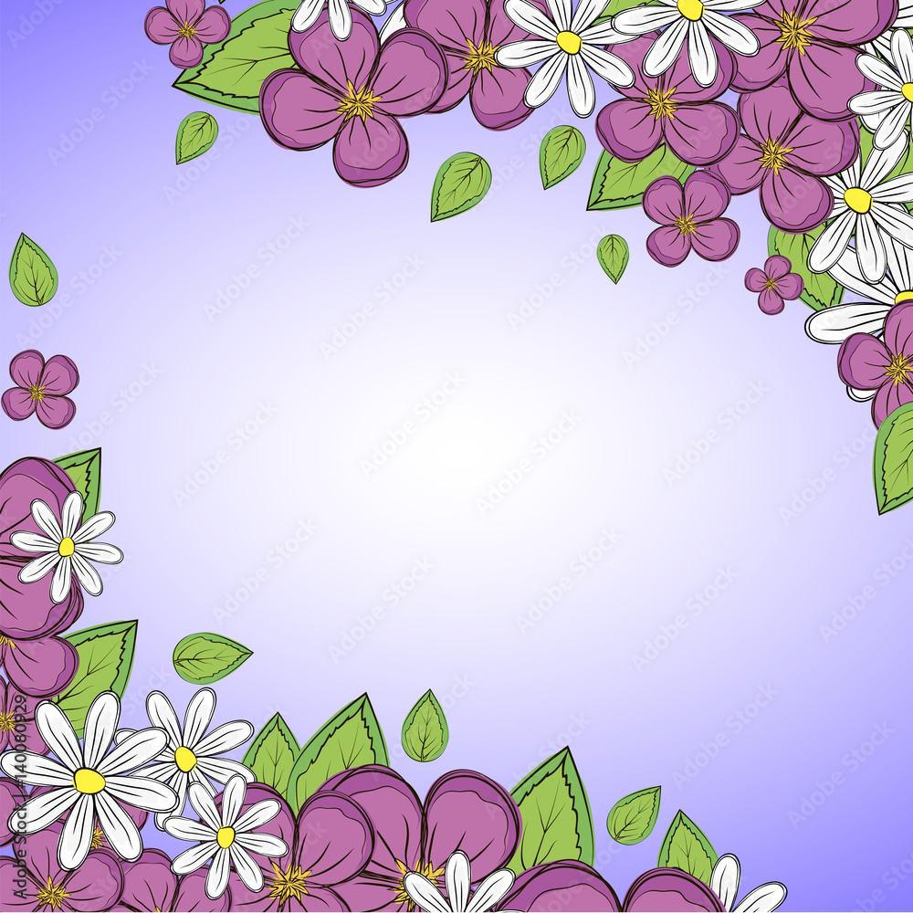 Cute  frame with flowers