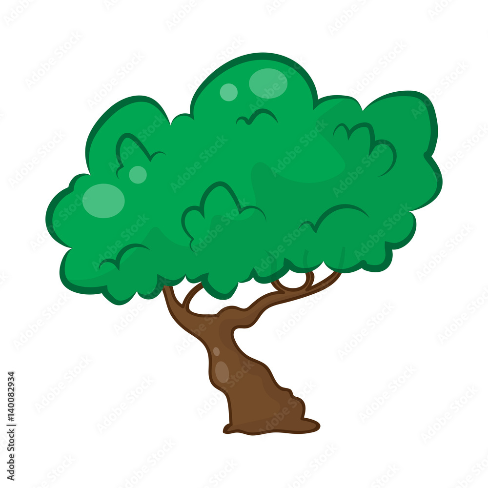 tree isolated illustration on white background