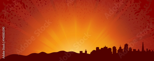 Abstract sunrise background
