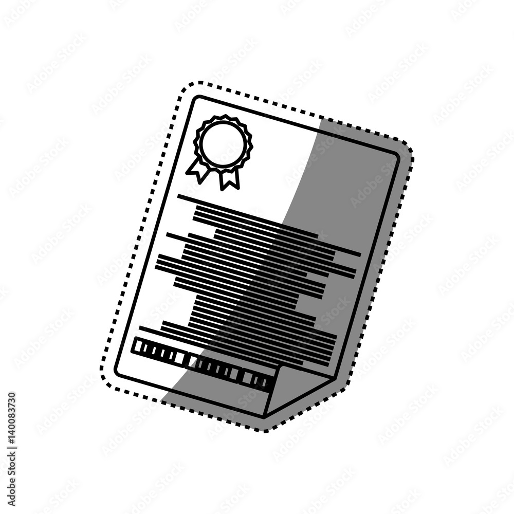 Certification document isolated icon vector illustration graphic design