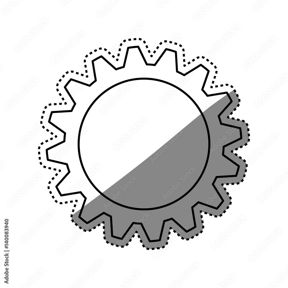 Gear machinery piece icon vector illustration graphic design