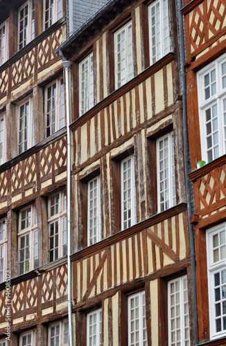 half timbered Houses in Rennes Bretagne