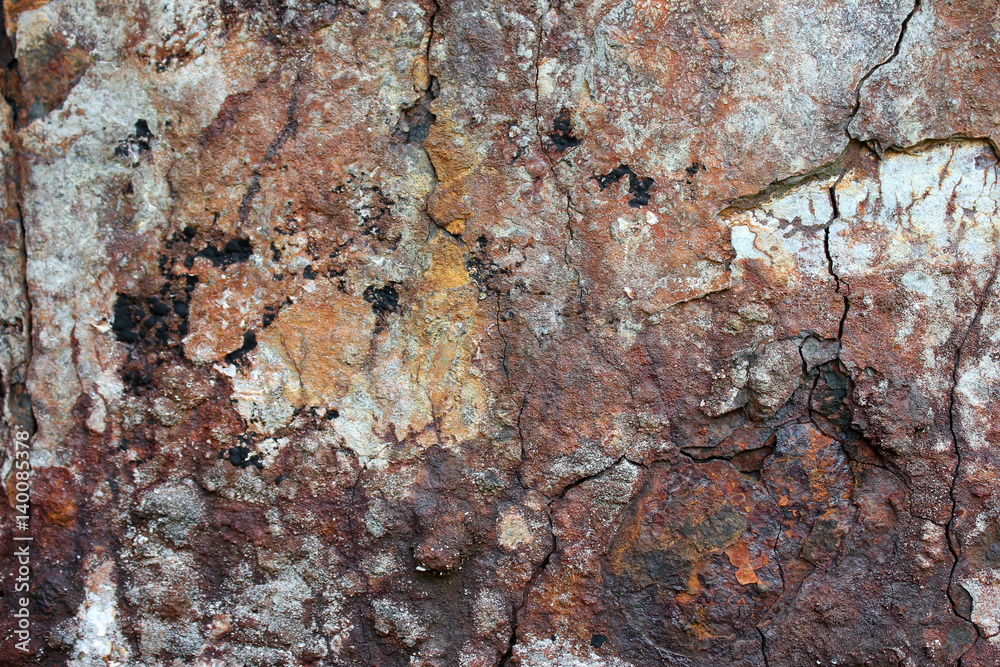 The decayed and rusted steel wall. The decayed and rusted steel wall.