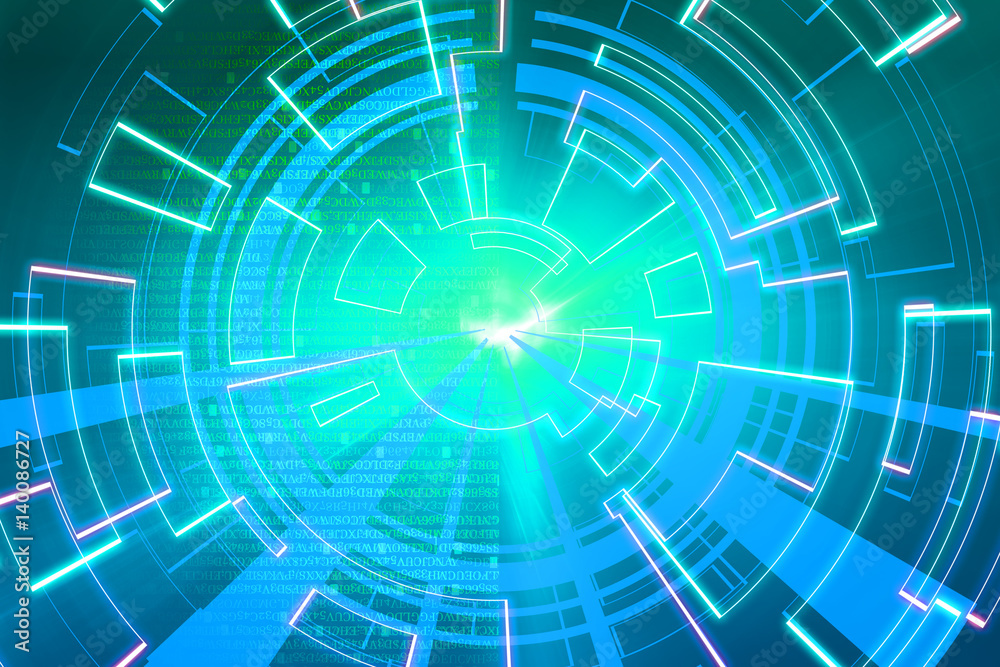 green circular glow wave. scifi or game background. green circular glow wave. scifi or game background.