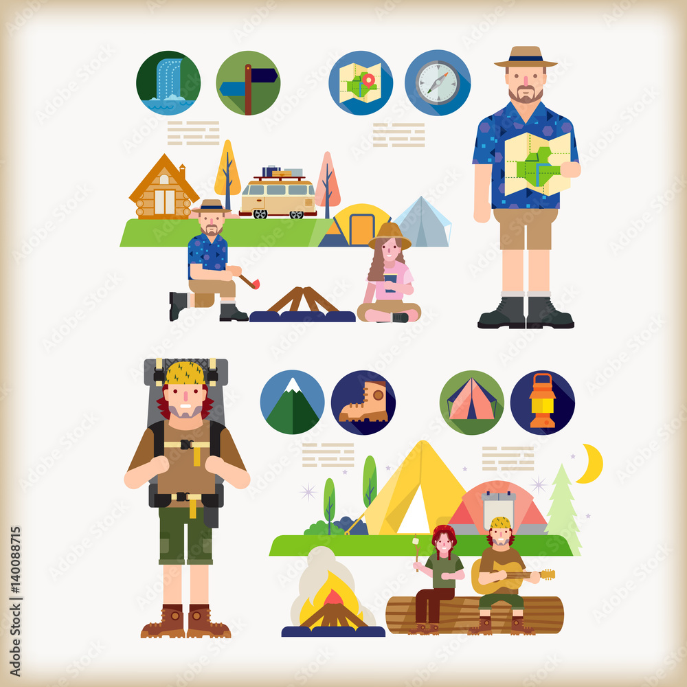 Fototapeta premium camping 
