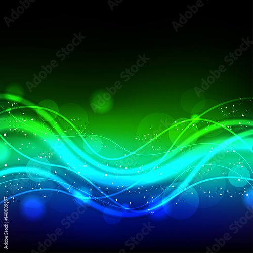 green blue glowing background