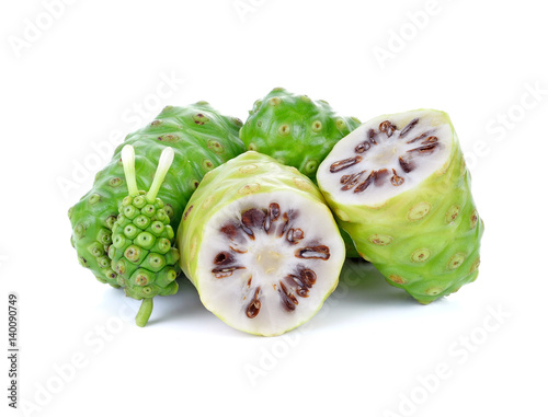 Exotic Fruit - Noni fruit on white background
