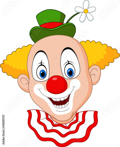 Cartoon happy clown head