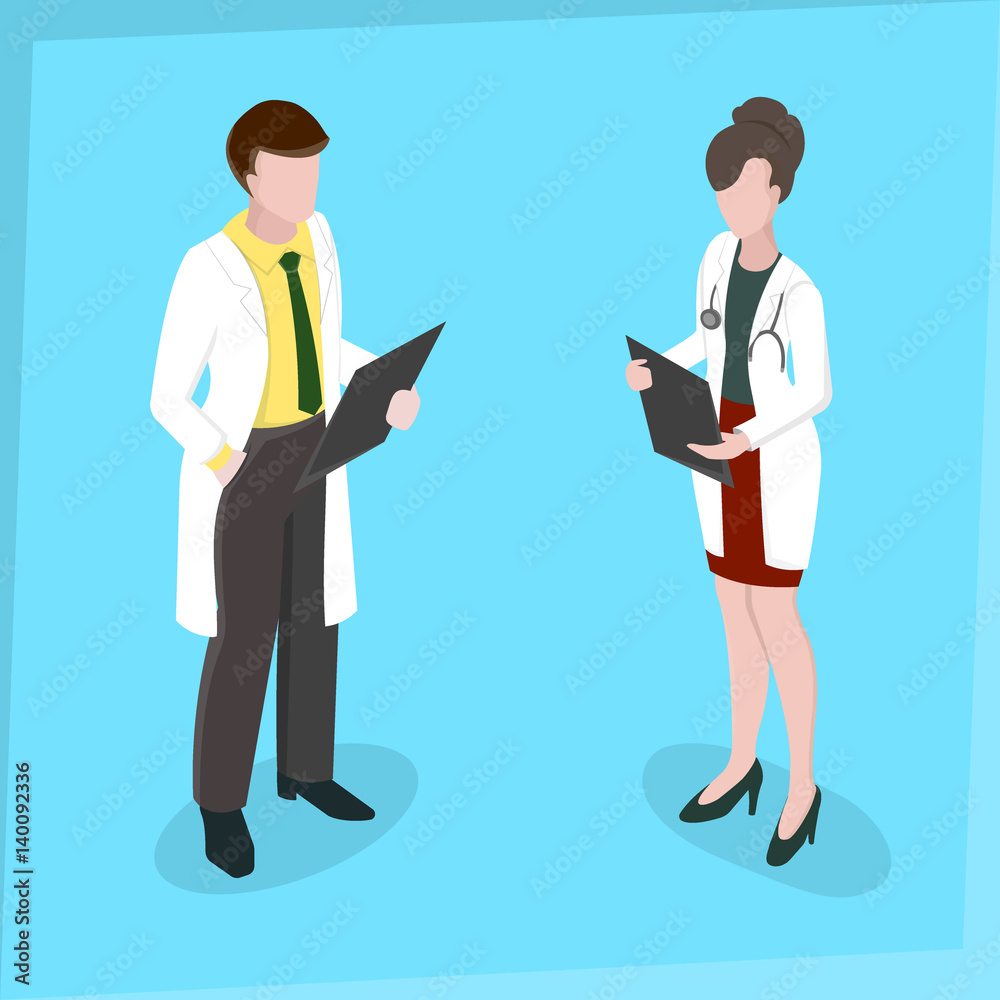 Medical staff Man and woman Medical examination Medical staff Man and woman Medical examination