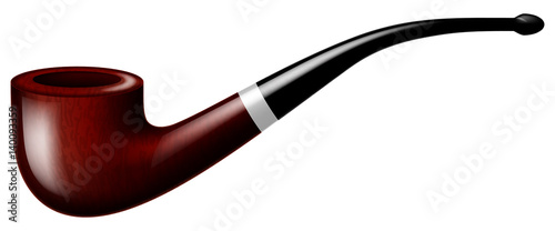 Smoking pipe. Vector illustration.