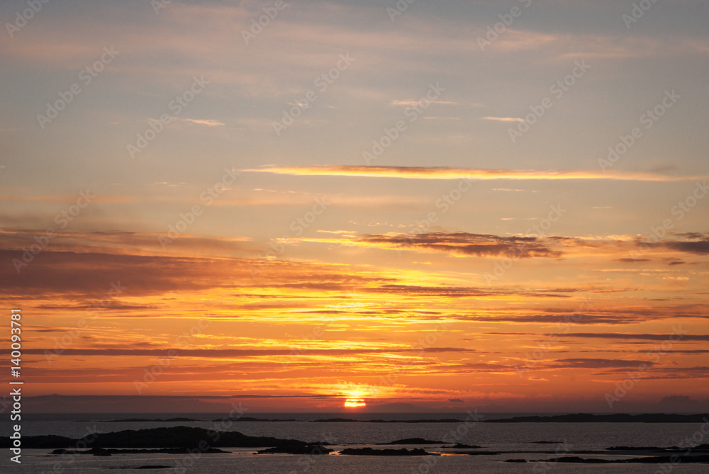 Sunset from the Inner Hebridean island of Tiree, Scotland