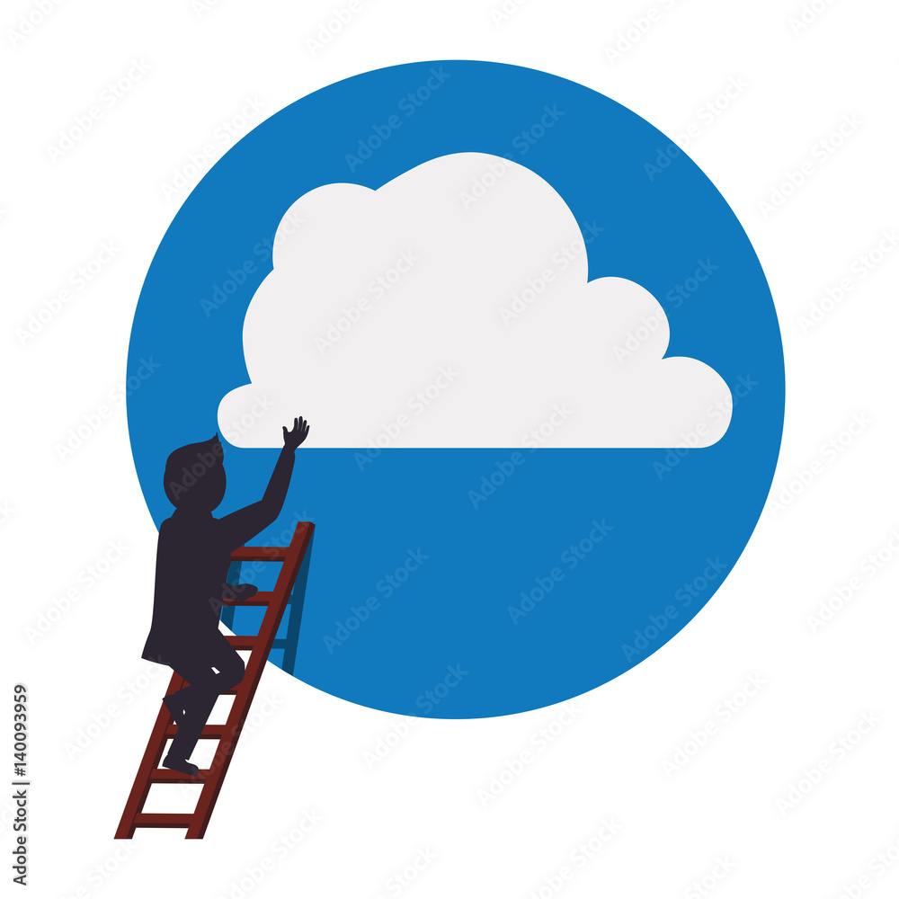 Businessman climbing to success icon vector illustration graphic design Businessman climbing to success icon vector illustration graphic design
