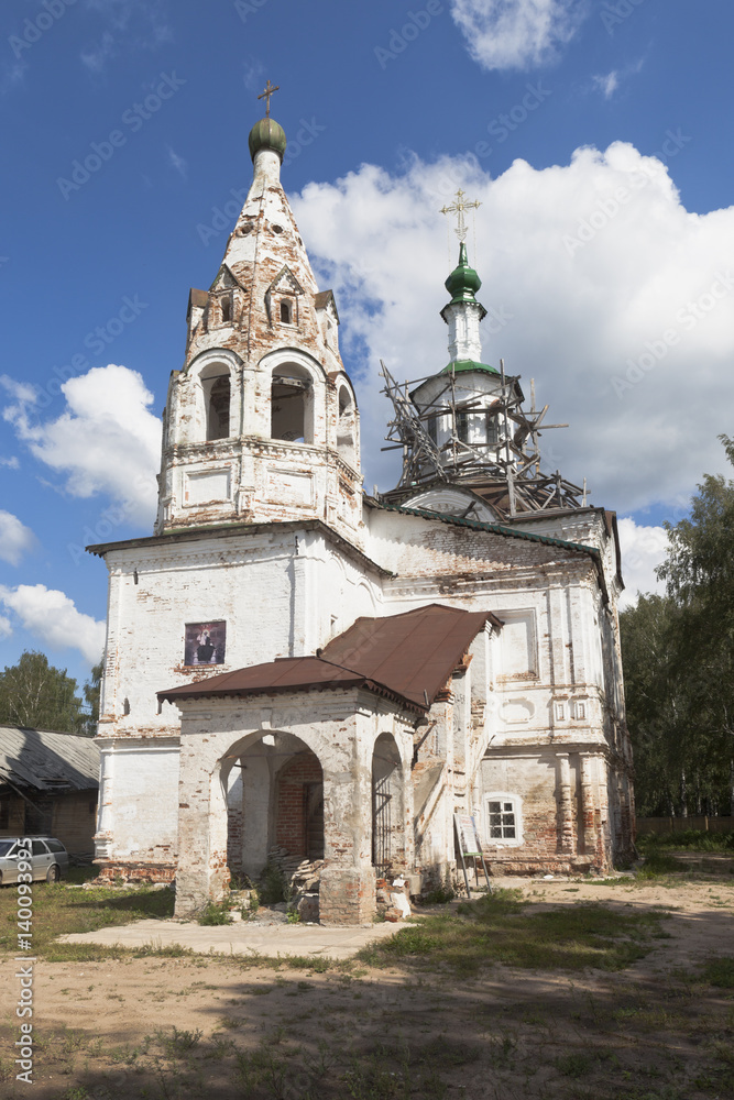 Restoration work at the church of Leontia of Rostov in Veliky Ustyug, Vologda region, Russia Restoration work at the church of Leontia of Rostov in Veliky Ustyug, Vologda region, Russia