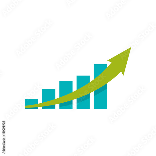 Free Download statistics bars growing icon vector illustration graphic design - GFXLoad