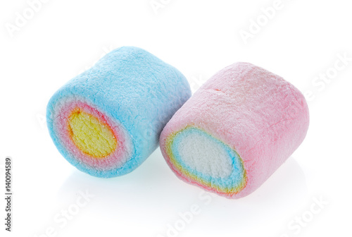 Marshmallows isolated on white background