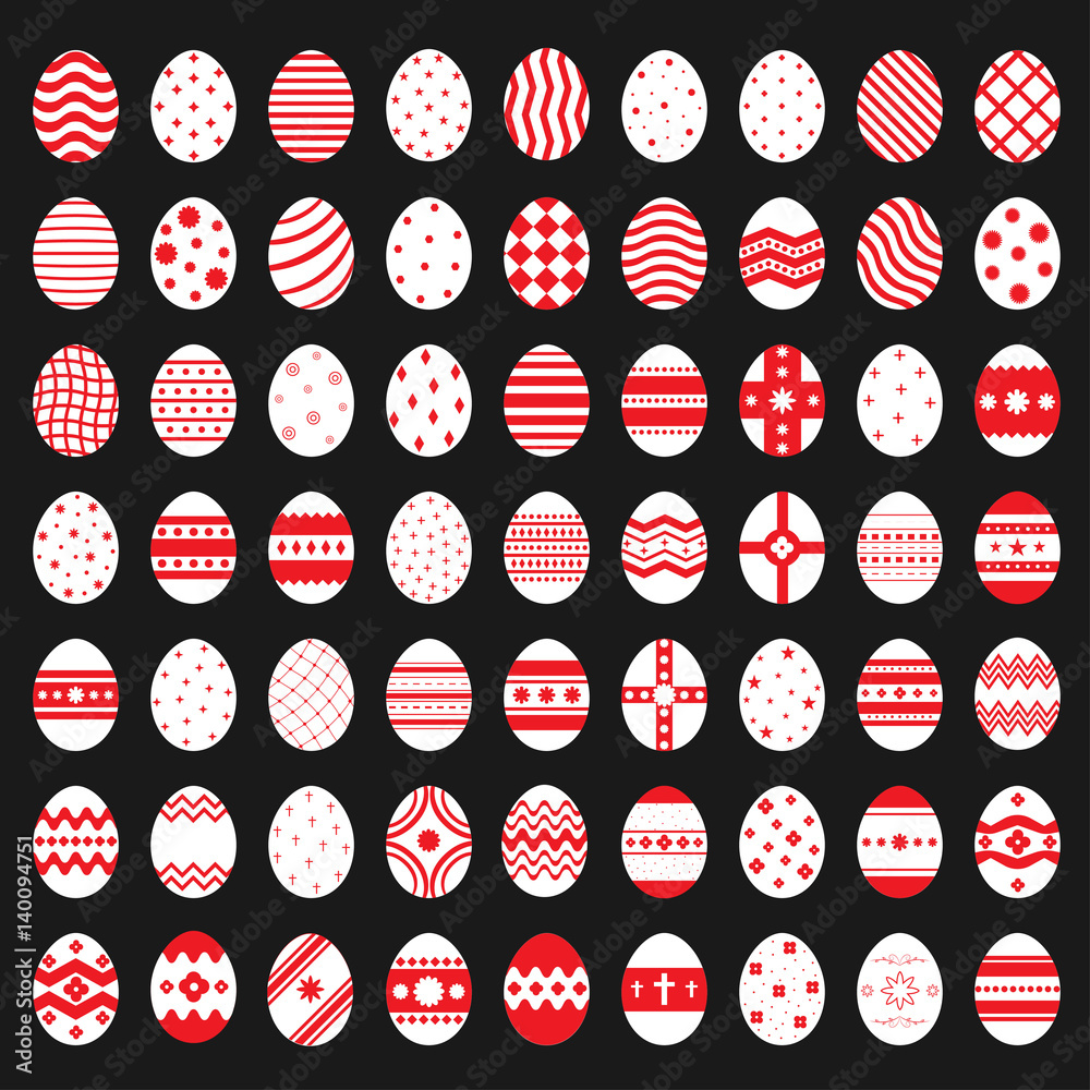 Easter egg icon set Easter egg icon set