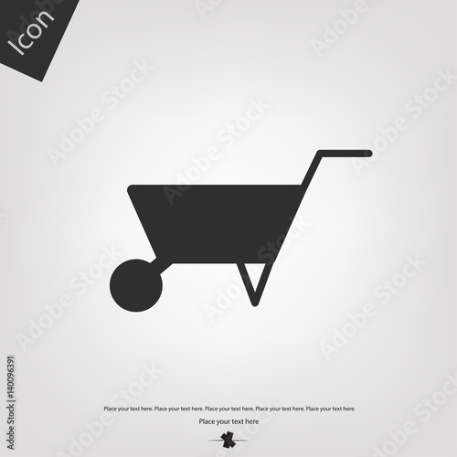 Wheelbarrow vector icon