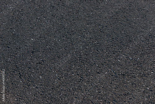 Czarna asfaltowa droga tło z masy bitumicznej  photo
