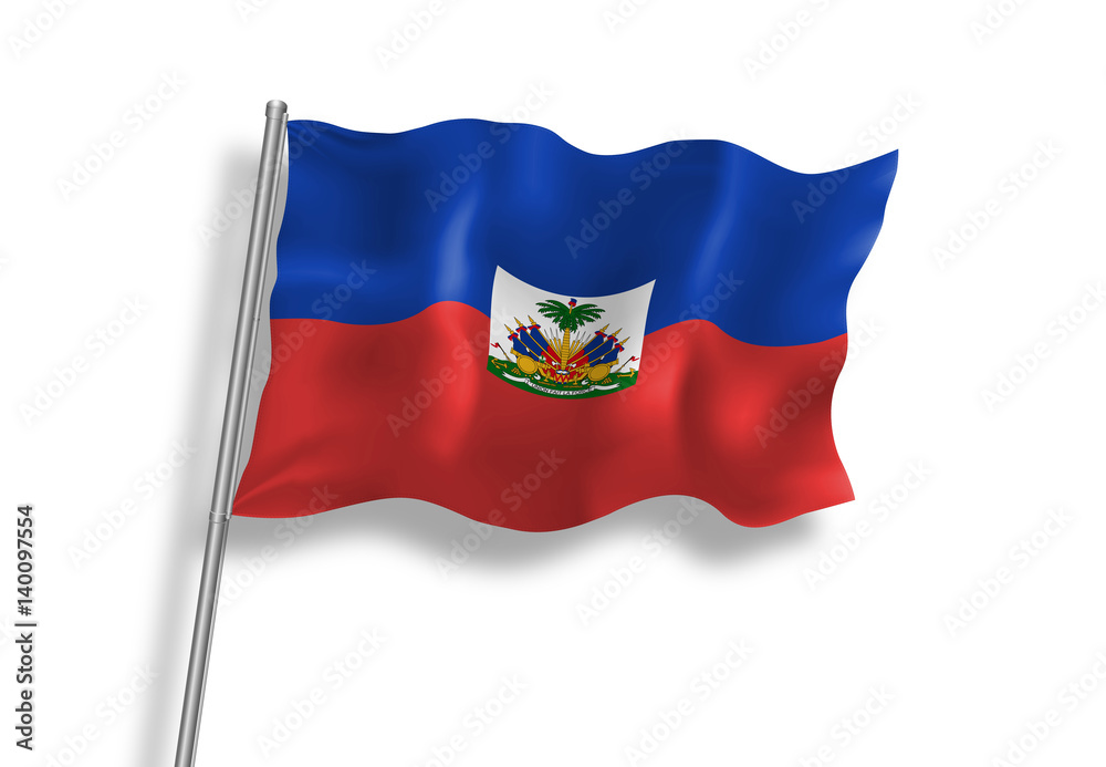Drapeau d' Haïti en qualité vectorielle Stock Vector