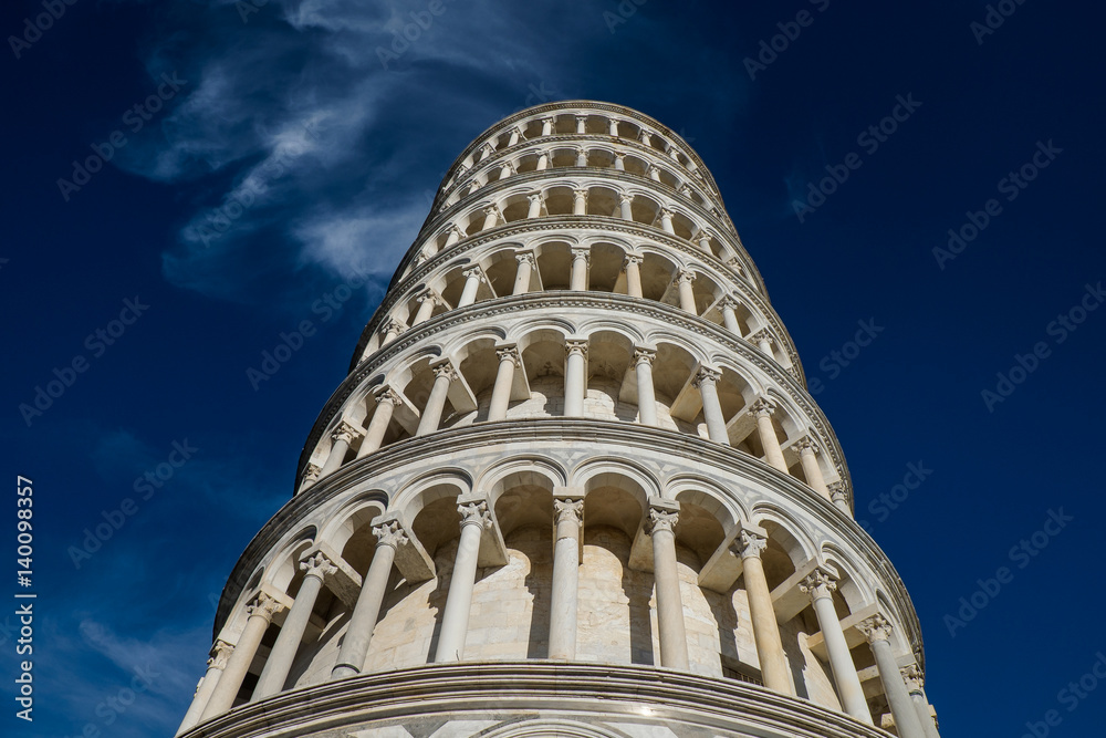 Pisa, Italy, February 26, 2017: The Leaning Tower of Pisa