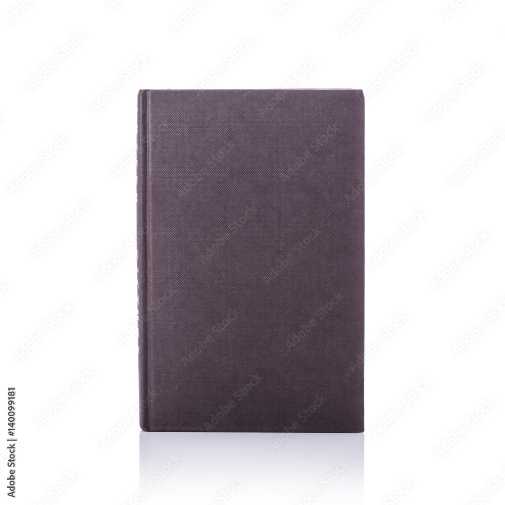 Old book with empty blank cover. Studio shot isolated on white Old book with empty blank cover. Studio shot isolated on white