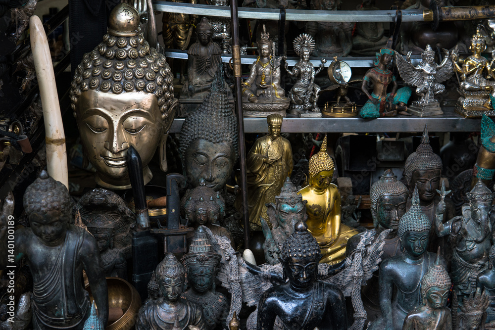 Golden statue buddha at chatuchak market ,THAILAND 