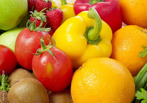 Fruits and vegetables close-up