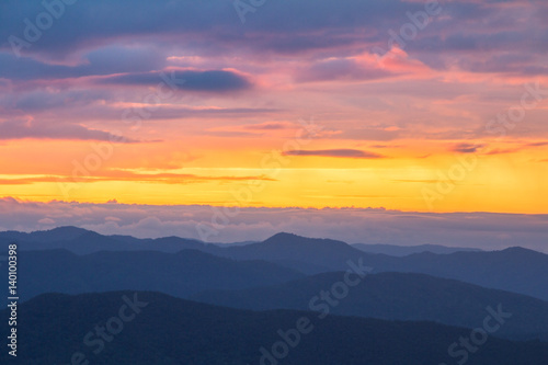 Sunset in mountain. © varaporn