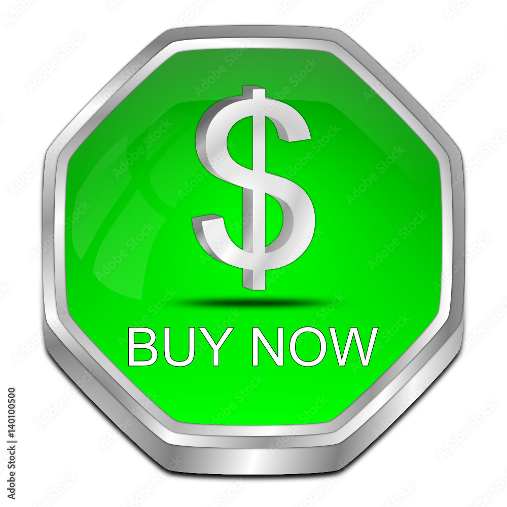 Buy now Button - 3D illustration Buy now Button - 3D illustration