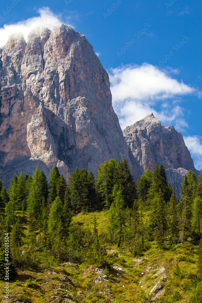 Amazing Dolomites, near Santa Magdalena. Adolf Munkel Trail in Mountains of Northern Italy Amazing Dolomites, near Santa Magdalena. Adolf Munkel Trail in Mountains of Northern Italy