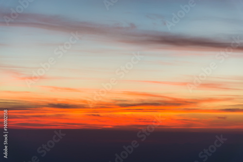 Nice sunset sky background. © amornchaijj