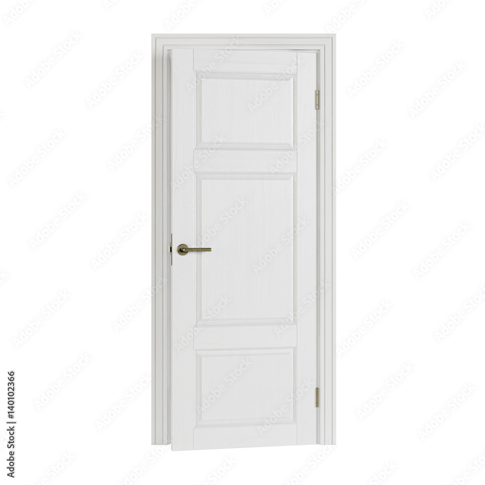 Door isolated on white background. 3D rendering. Door isolated on white background. 3D rendering.