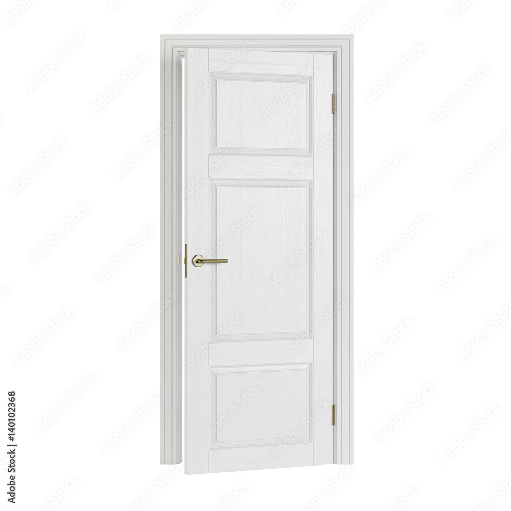 Door isolated on white background. 3D rendering. Door isolated on white background. 3D rendering.