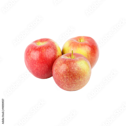 Red apples, isolated on the white