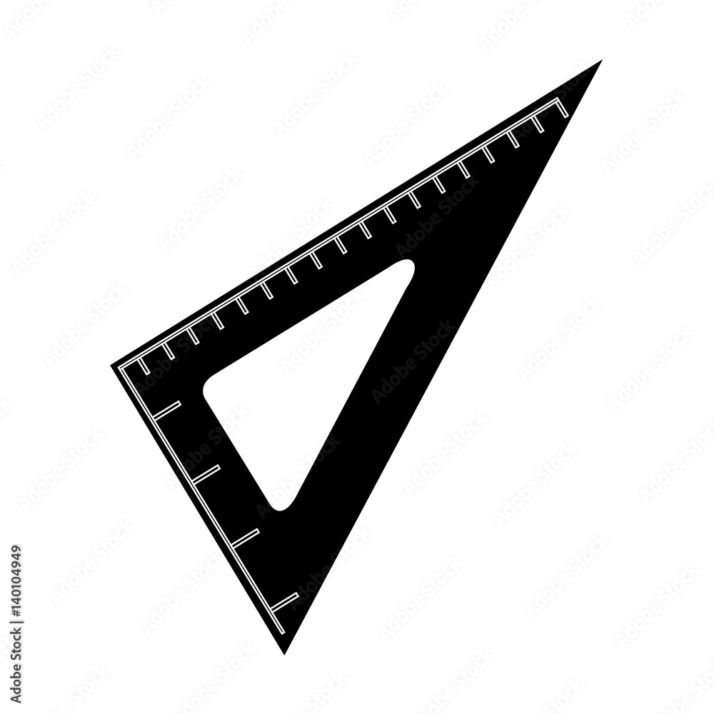 Fototapeta premium Isolated ruler icon on a white background, Vector illustration