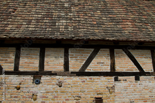 Half timbered house at the ecomusee in Alsace photo