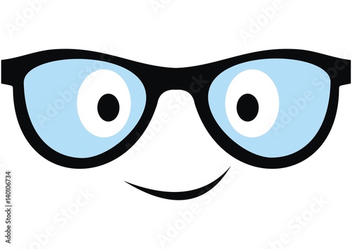 Smile glasses, vector icon