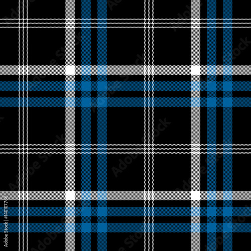 Black check pixel square fabric texture seamless plaid