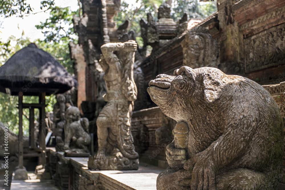 Bali Indonesia Ubud Monkey Forest Temple sculpture monkey genitals