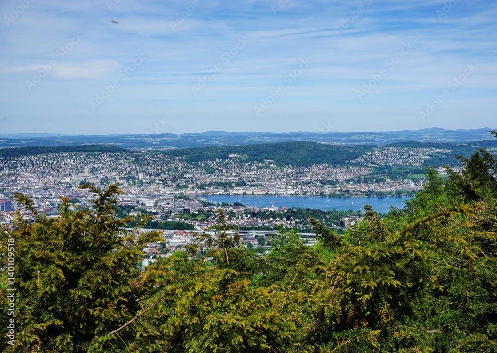 Zürich und der Zürichsee vom Ütliberg