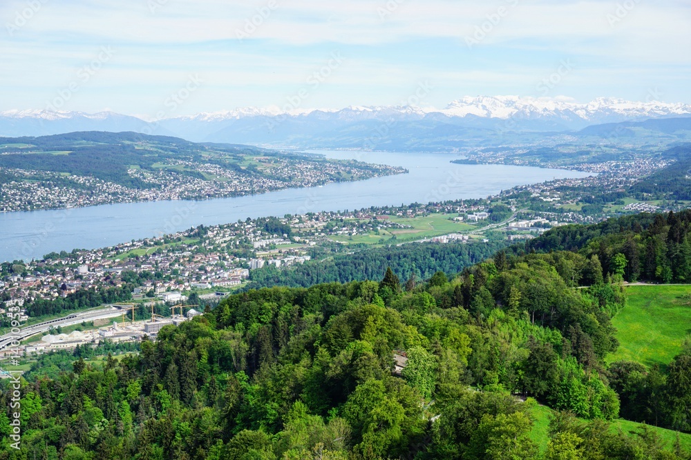 Zürich und der Zürichsee vom Ütliberg
