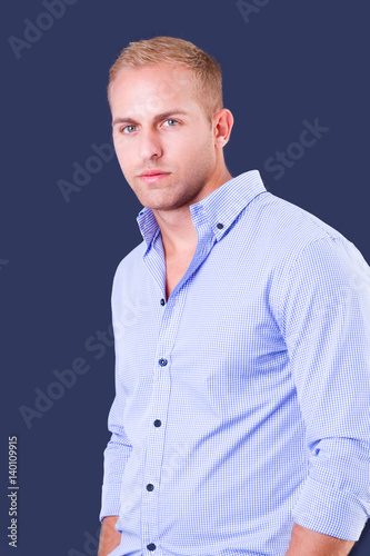young man wearing blue shirt © ctvvelve